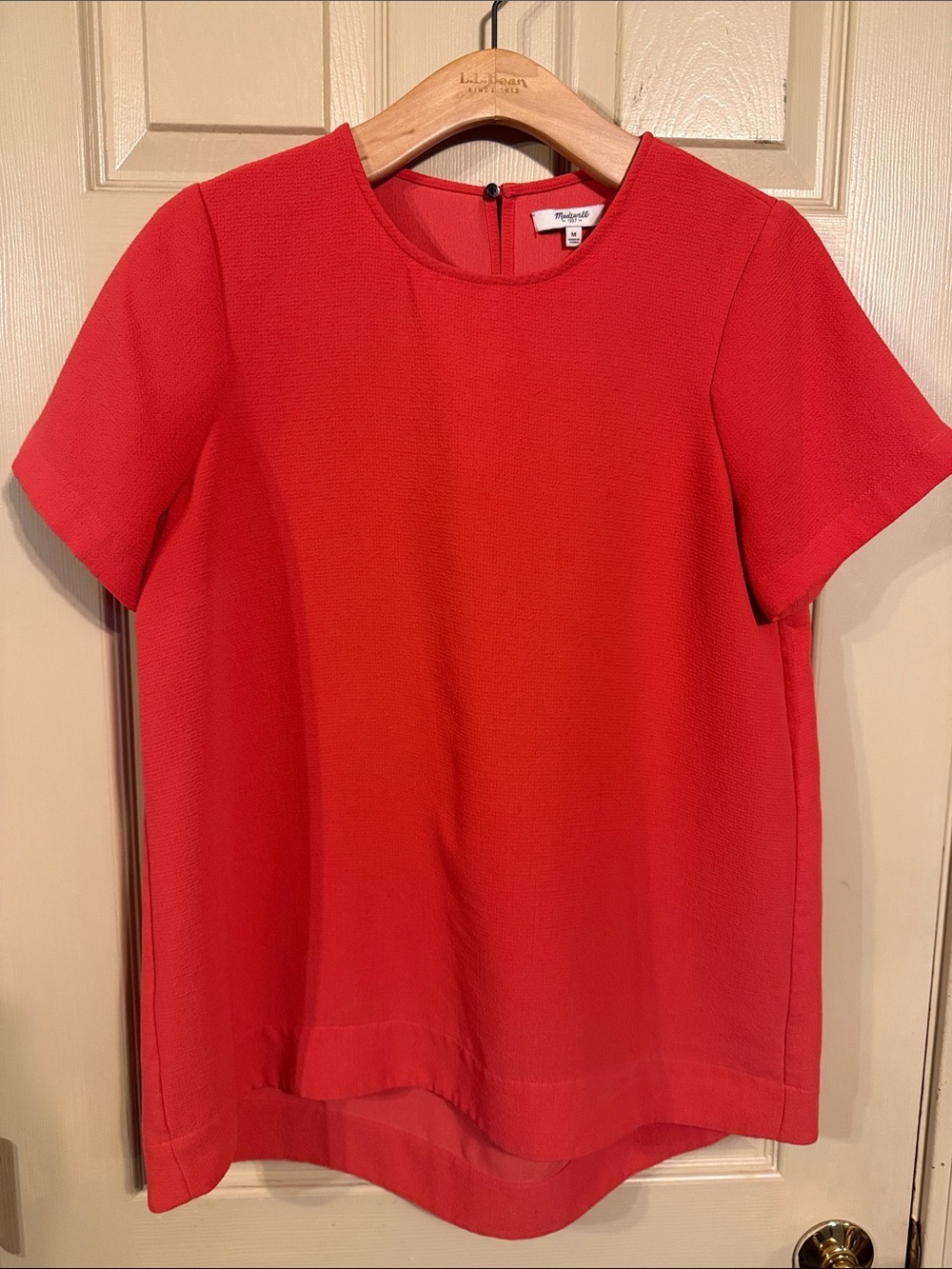 Madewell Vibrant Coral Short-Sleeve Top
